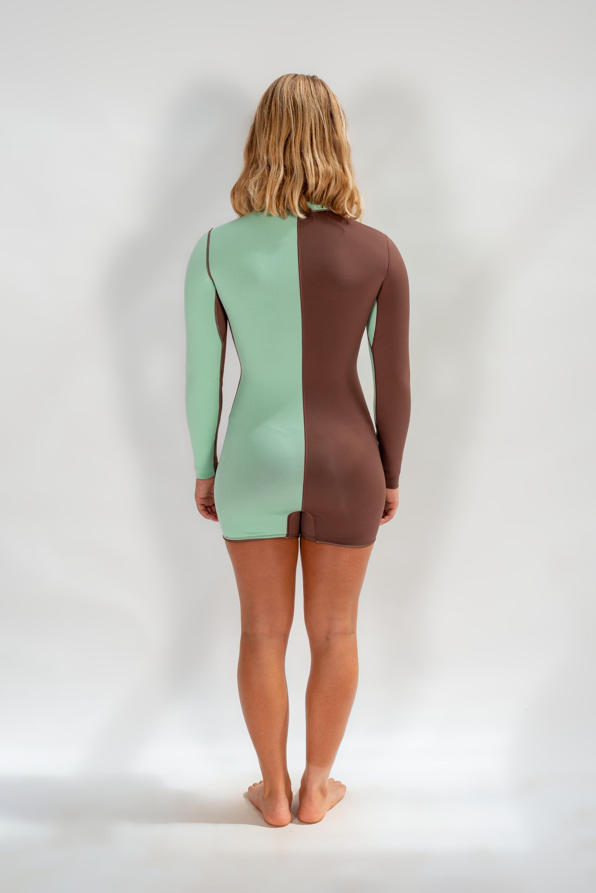 Front Zip Boyleg Springsuit - Mint Slice