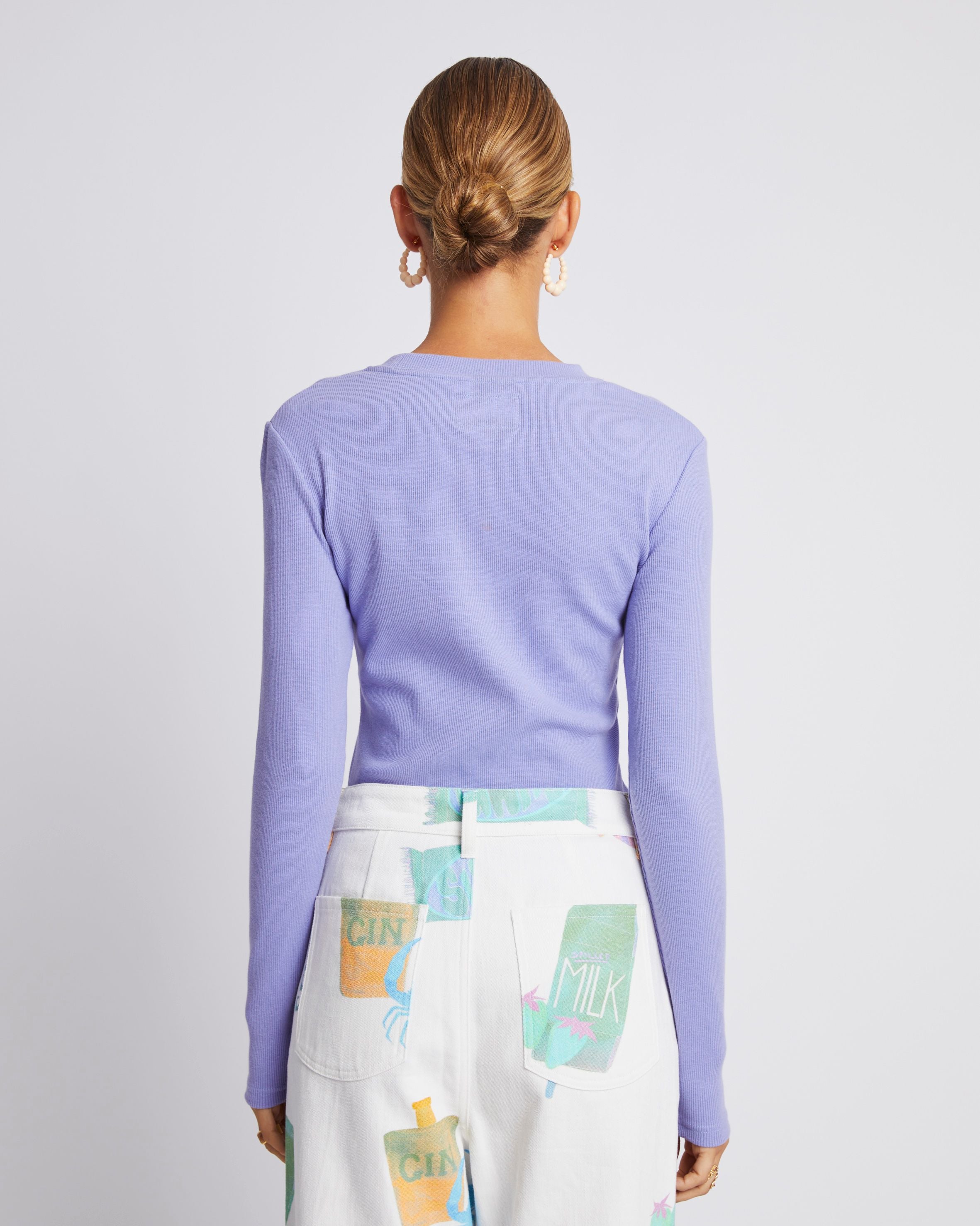 LONG SLEEVE TOP - LILAC