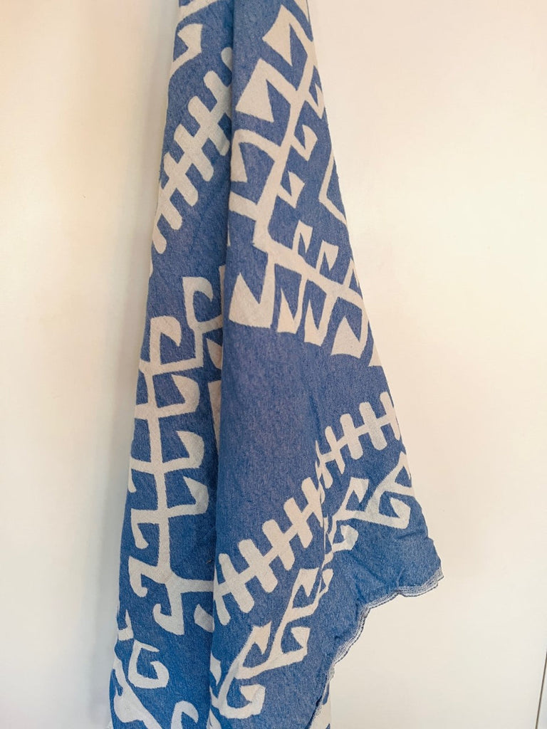 Aztec Turkish Towel - Blue