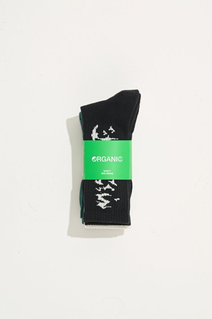 Organic Logo Sock 3pk - Multi