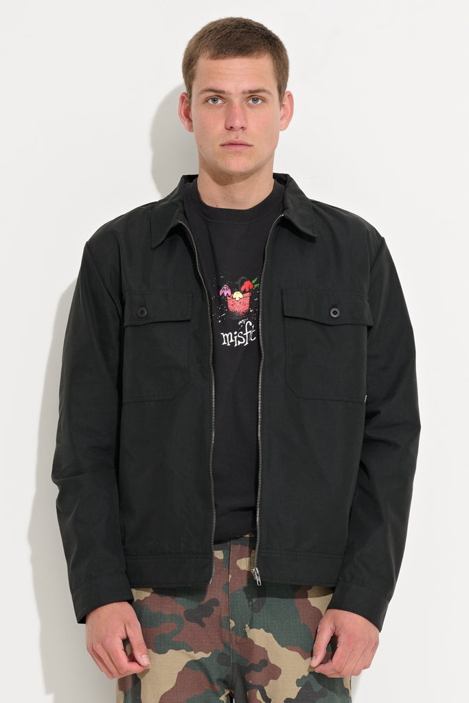 Lukid Work Jacket - Washed Black