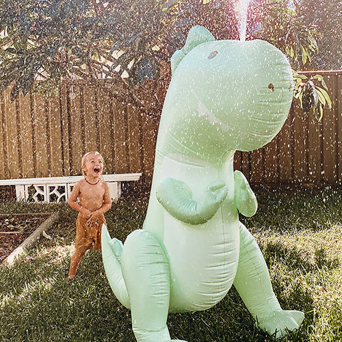 Inflatable Giant Sprinkler - Surfing Dino
