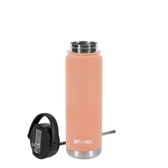 Tide & Co X Project Pargo Insulated Bottle w/ Straw Lid 750mL - Coral Pink