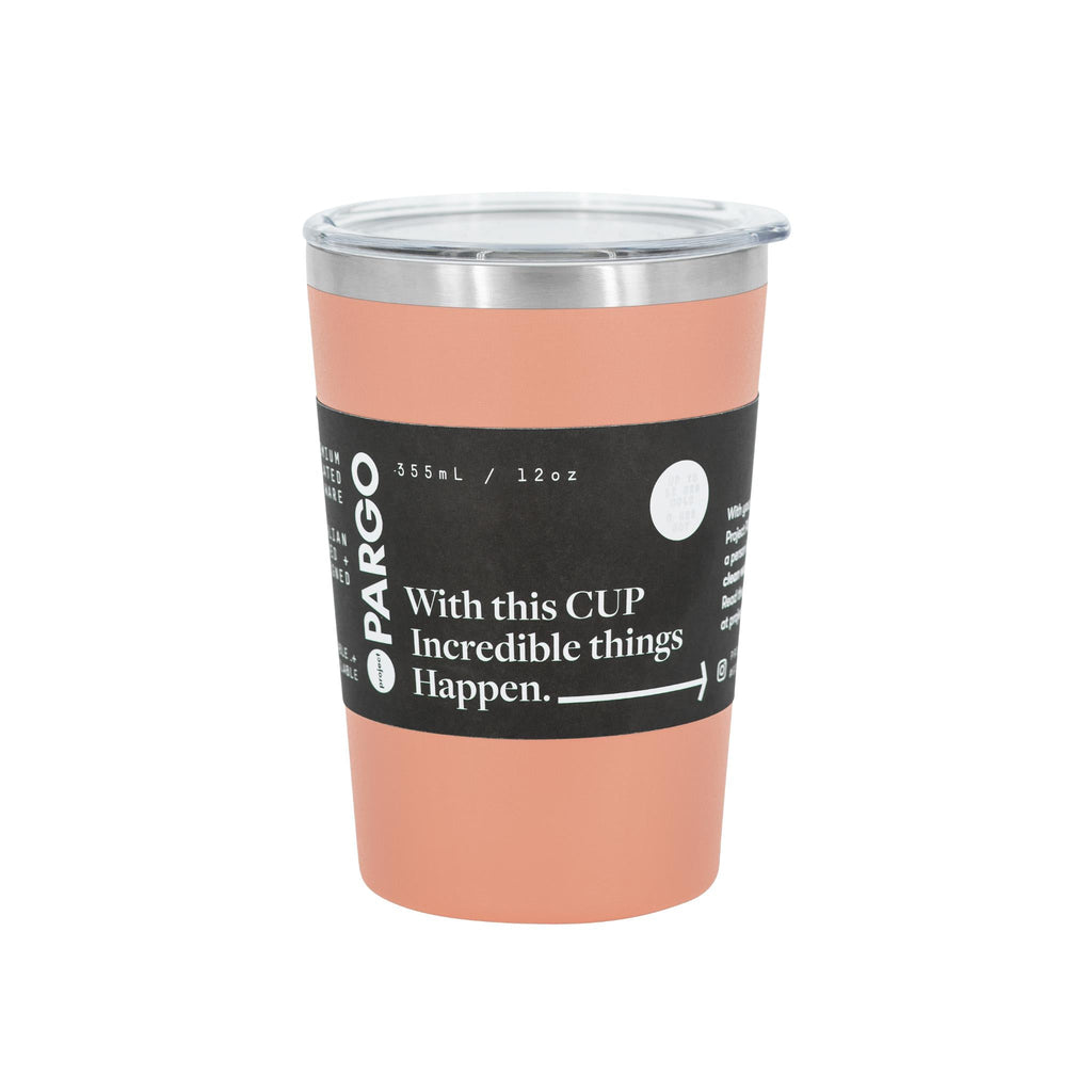 Tide & Co X Project Pargo Insulated Coffee Cup 12oz - Coral Pink