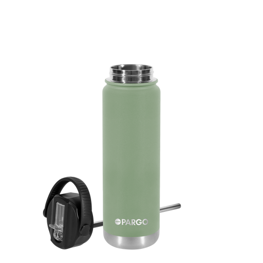 Tide & Co X Project Pargo Insulated Bottle w/ Straw Lid 750mL - Eucalypt Green