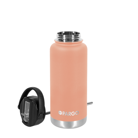 Tide & Co X Project Pargo Insulated Bottle w/ Straw Lid 950mL - Coral Pink