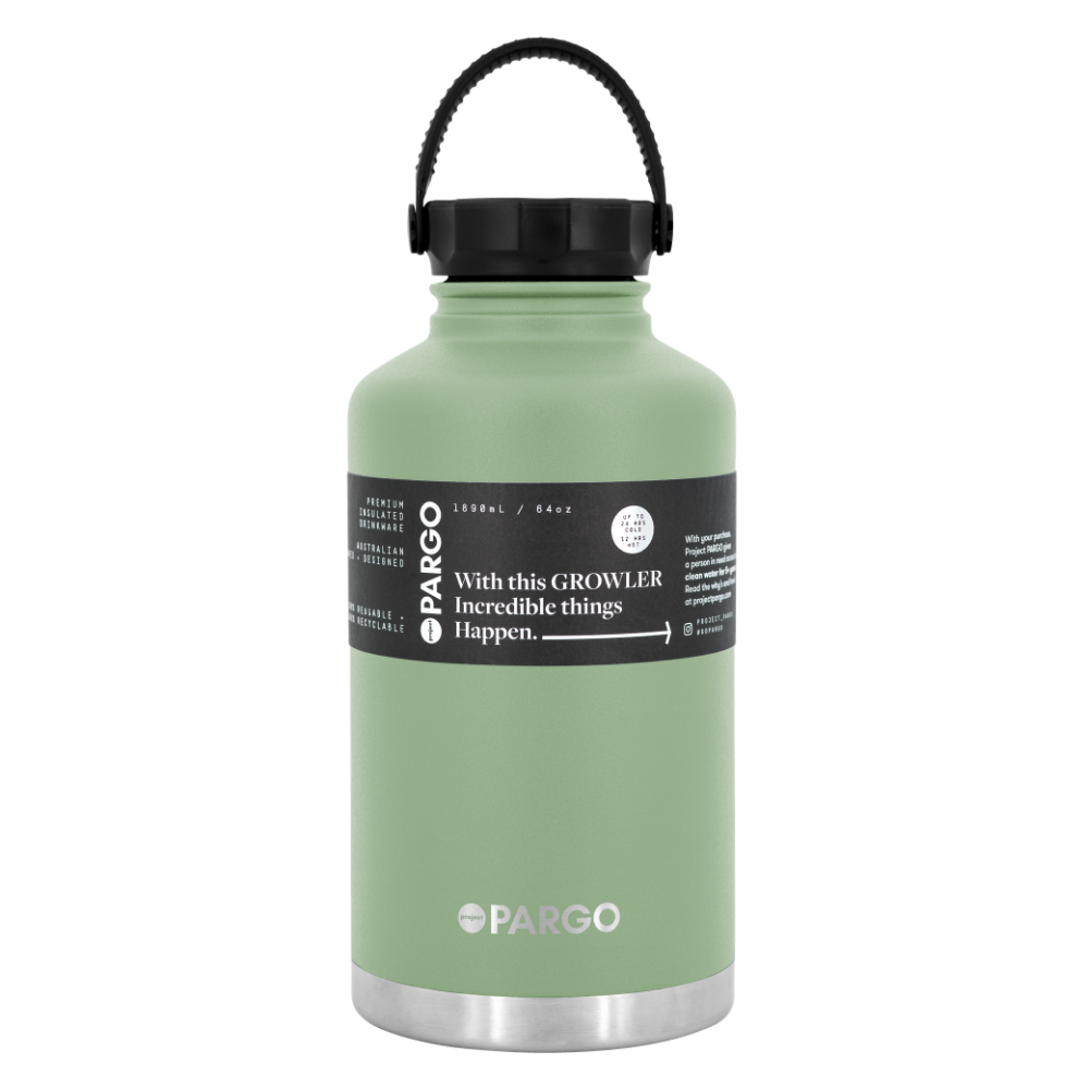 Tide & Co x Project Pargo Insulated Growler 1890mL - Eucalypt Green