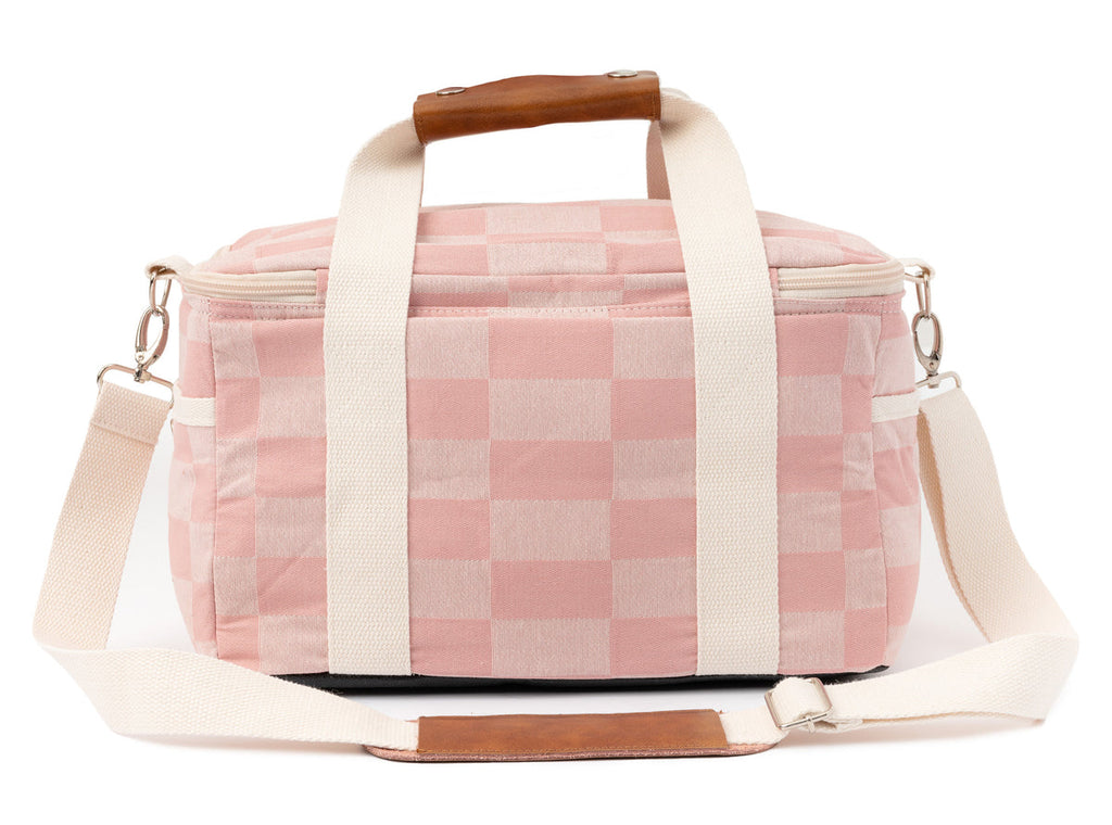 The Premium Cooler Bag - Dusty Pink Checker