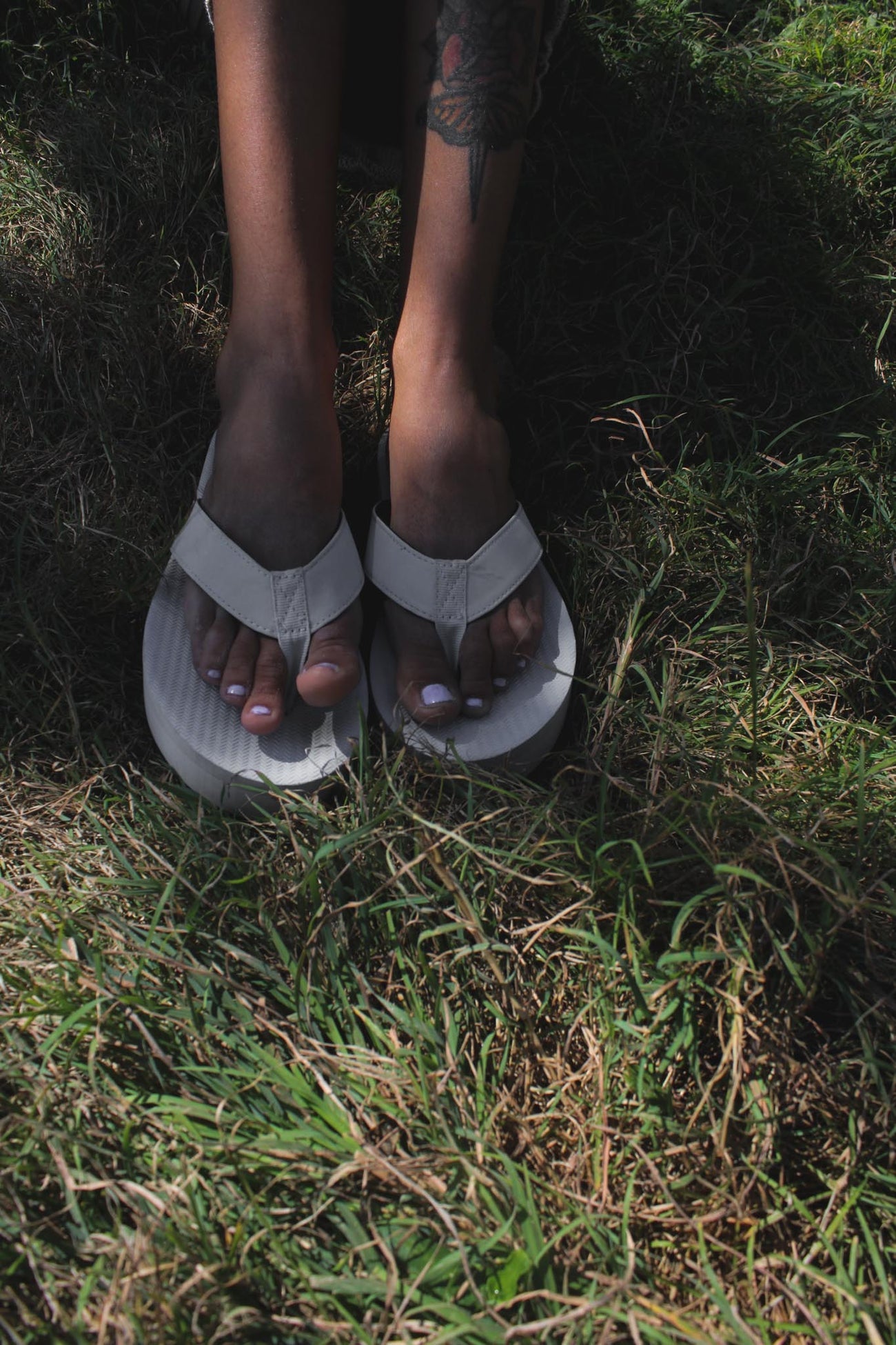 Womens Platform Thongs - Sea Salt