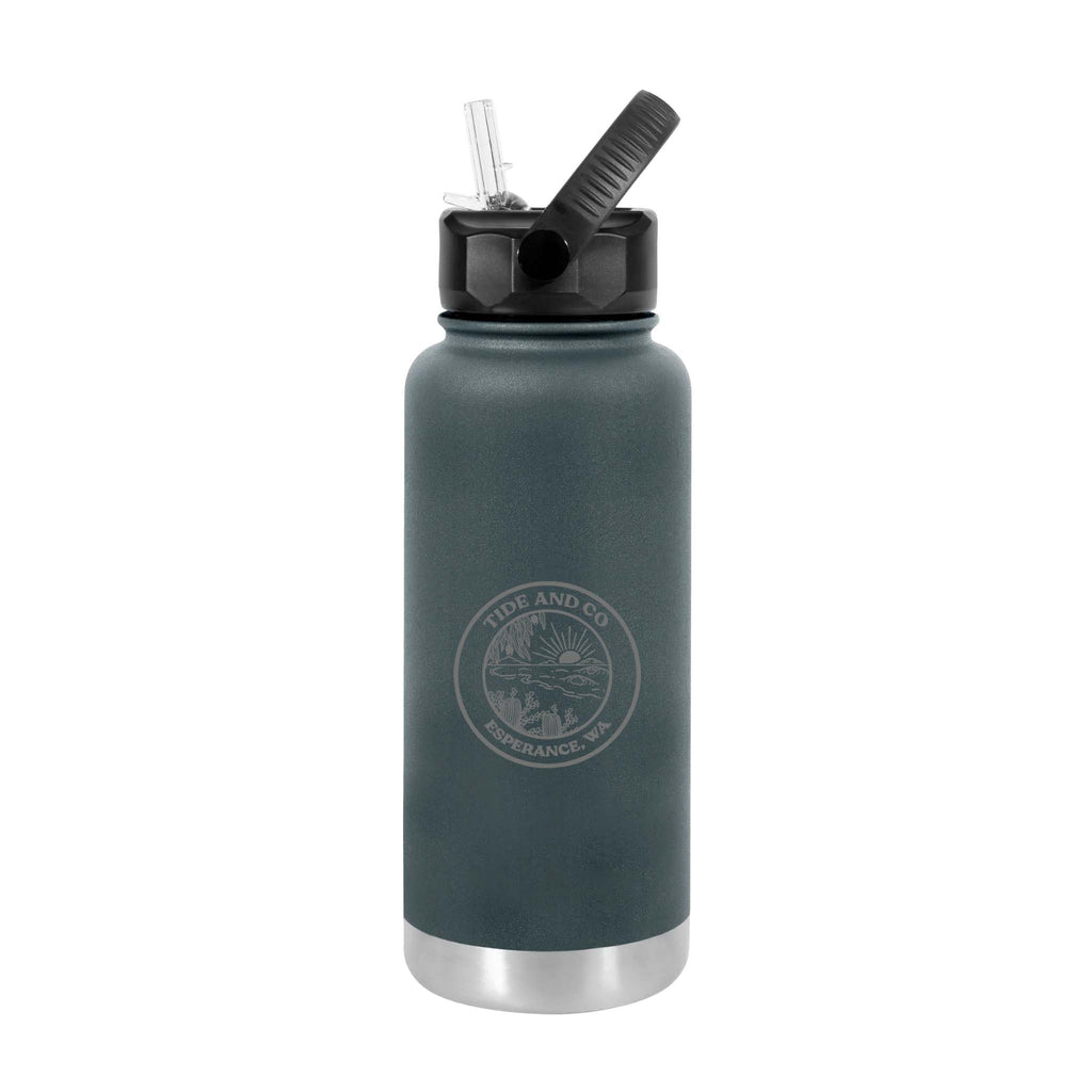 Tide & Co X Project Pargo Insulated Bottle w/ Straw Lid 950mL - BBQ Charcoal