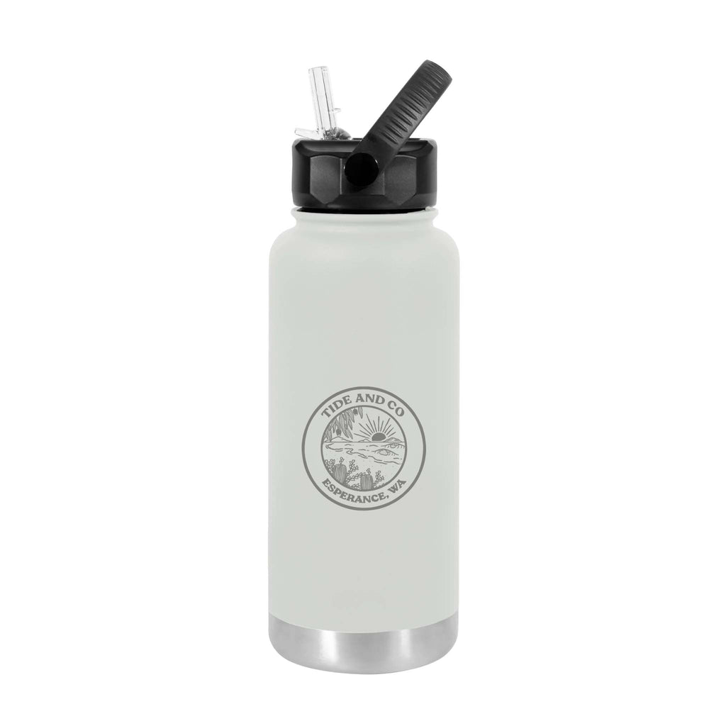Tide & Co X Project Pargo Insulated Bottle w/ Straw Lid 950mL - Bone White