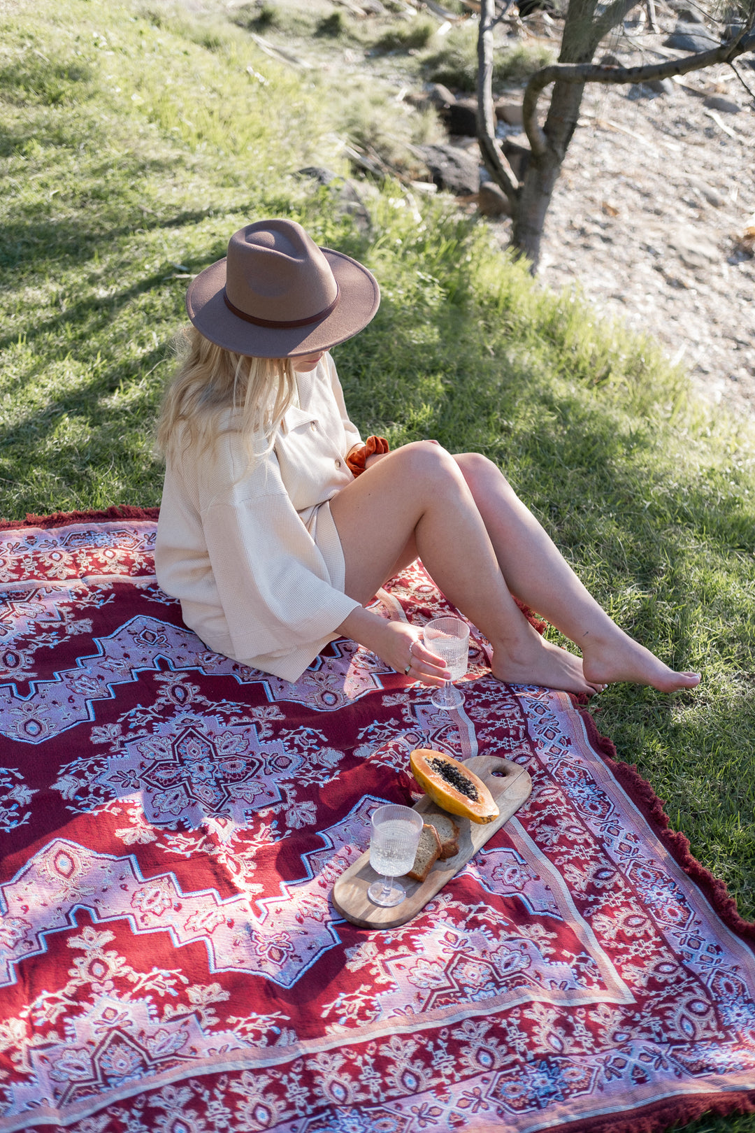 The Dilara Red Travel Rug